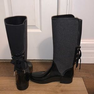 black Michael Kors rain boots